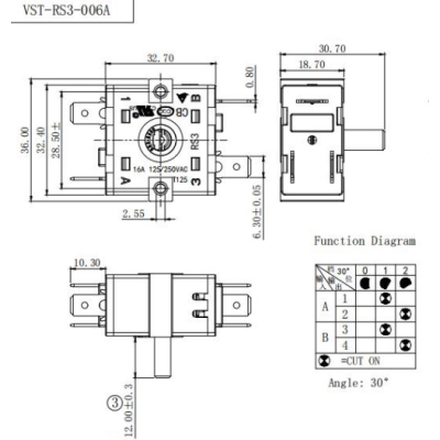 Перемикач VST-RS3-006А