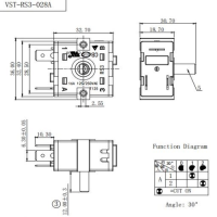 Перемикач VST-RS3-028А