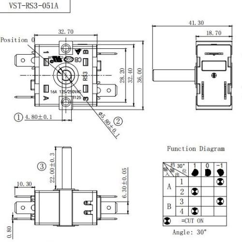 Перемикач VST-RS3-051А