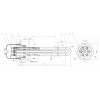 Блок ТЕН Kawai прямий потрійний 3000W/220V 1 1/2 дюйма різьба