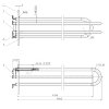 Блок ТЭН Kawai прямой тройной 6000W/230V прижимной фланец 