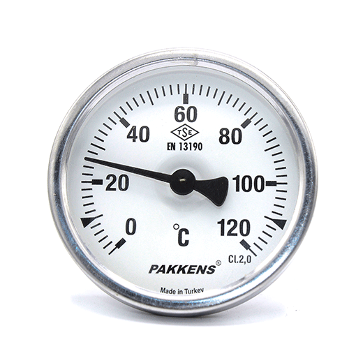 Термометр патронного типу  Pakkens 5 см діаметром 63 мм 120 °C  для автоклаву, коптилок, сауни, бані, лазні, котлів, буферних ємностей, систем опалення