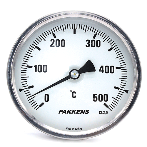 Термометр патронного типу  Pakkens 10 см діаметром 100 мм 500 °C для тандирів, мангалів, гриль, барбекю, помпейскої печі, печі для піцци, руської печі
