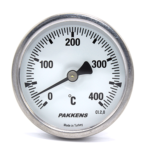 Термометр патронного типа  Pakkens 10 см диаметром 63 мм 400 °C для тандыров, мангалов, гриль, барбекю, помпейской печи, печи для пиццы, русской печи