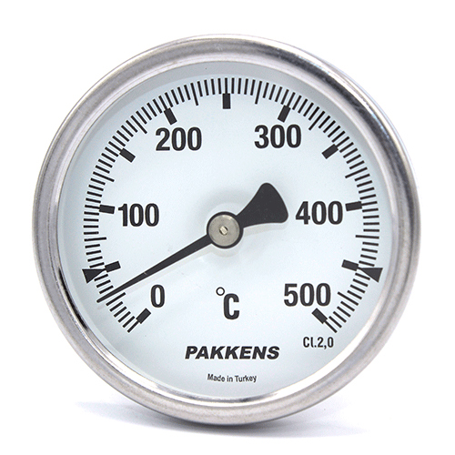 Термометр патронного типу  Pakkens 10 см діаметром 63 мм 500 °C для тандирів, мангалів, гриль, барбекю, помпейскої печі, печі для піцци, руської печі