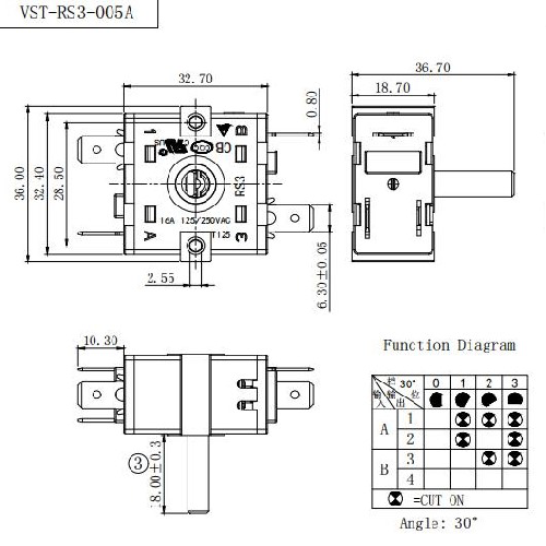 Переключатель VST-RS3-005А