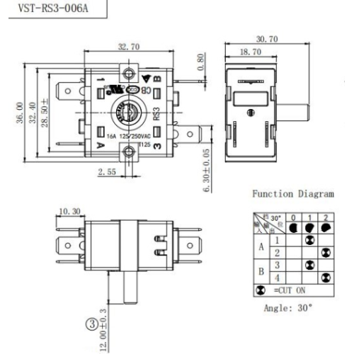 Перемикач VST-RS3-006А