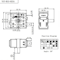 Перемикач VST-RS3-023А